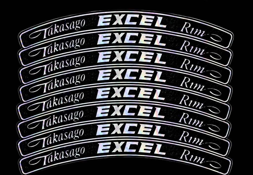 excel rim decals 8 pc