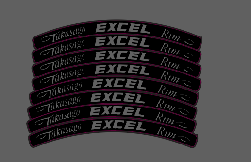 excel rim decals 8 pc