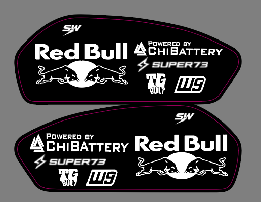 super 73 RX battery decal